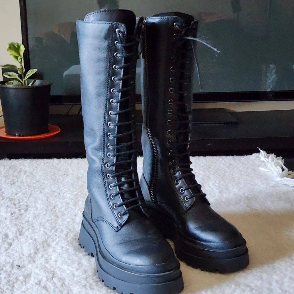 Aldo Black Combat & Moto Boots